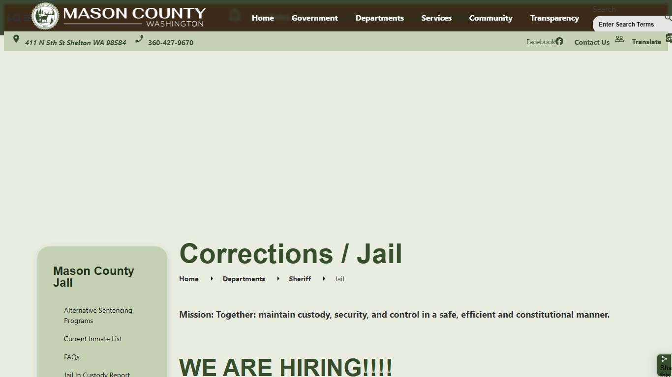 Corrections / Jail